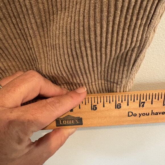 LIRA Corduroy Cargo Pants Mens Large Tan Drawstring Elastic Utility CRTV SCTX - Picture 7 of 12